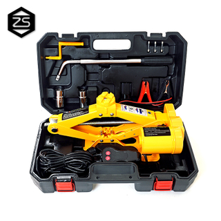 High Quality 12V 2 tons electric scissor car jack and adjustable wrench