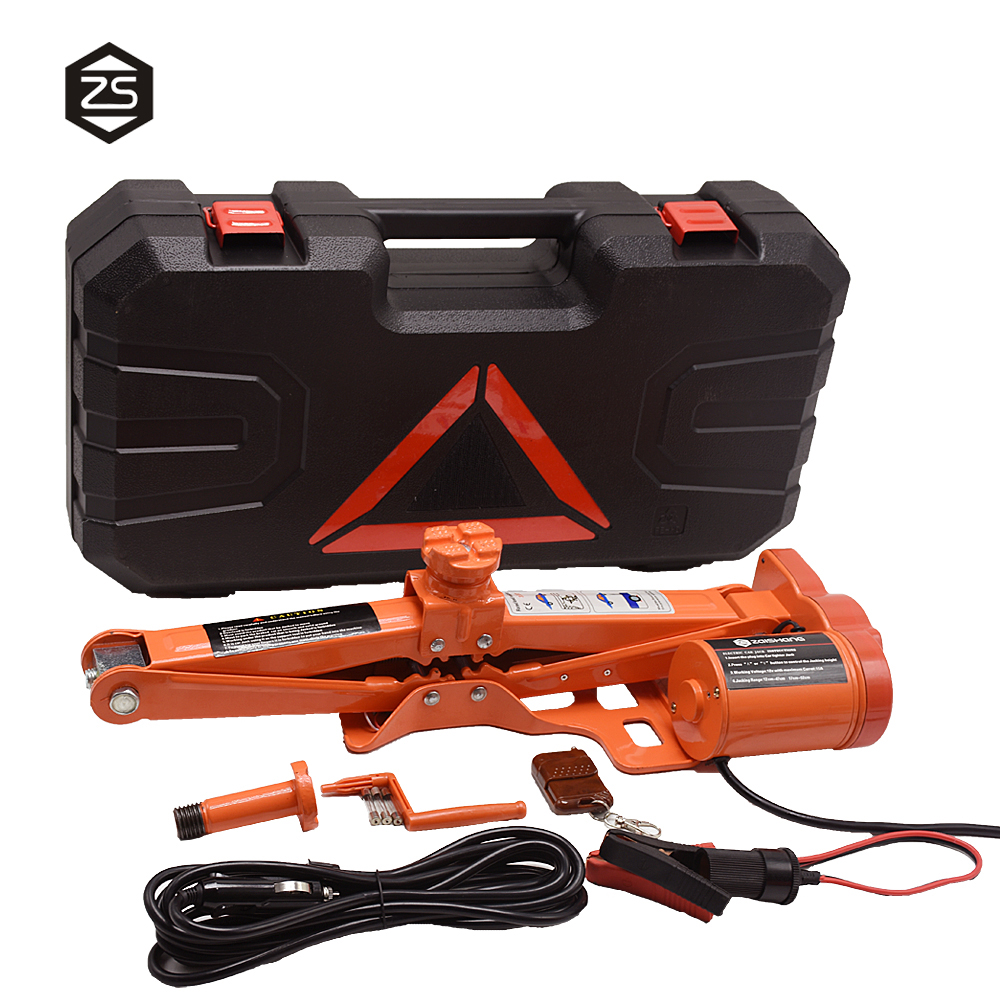 Sophisticated technologies 12 volt powered electric carscissor jack and wrench